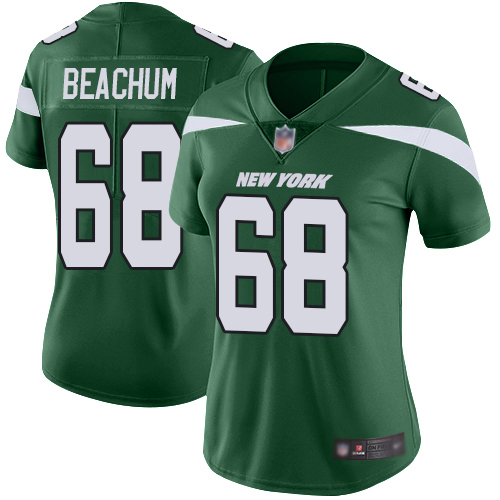 New York Jets Limited Green Women Kelvin Beachum Home Jersey NFL Football #68 Vapor Untouchable->women nfl jersey->Women Jersey